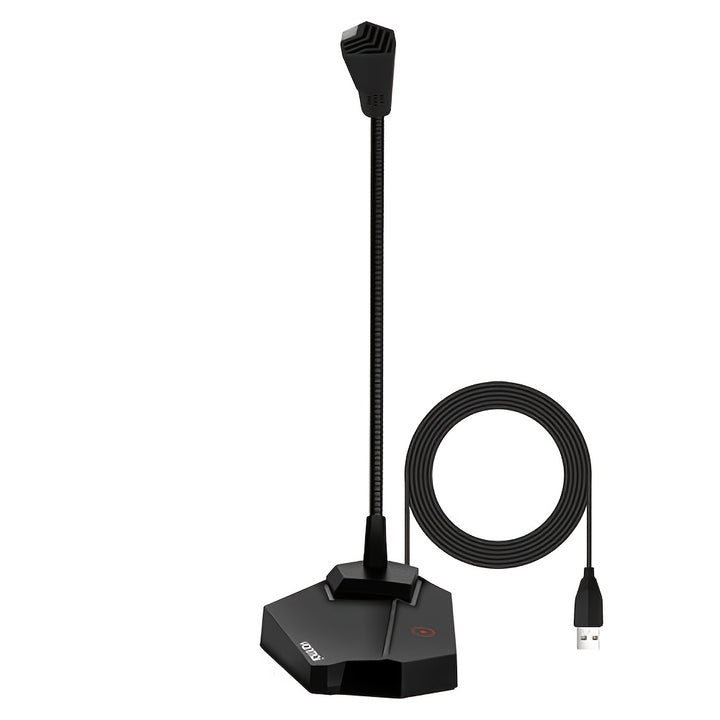 Plug & Play USB Desktop Microphone - Ideal for PC, Laptop, YouTube, Skype, Recording & Gaming - Black