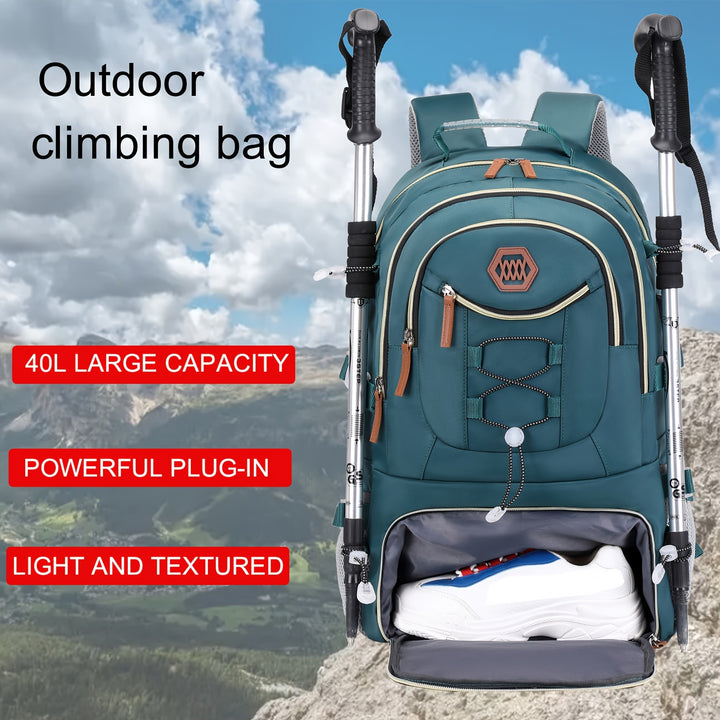 [Large Capacity Outdoor Travel Backpack] Outdoor Travel Backpack With Large Capacity For Sports Camping, Suitable For Men And Women With 17-inch Laptop Compartment