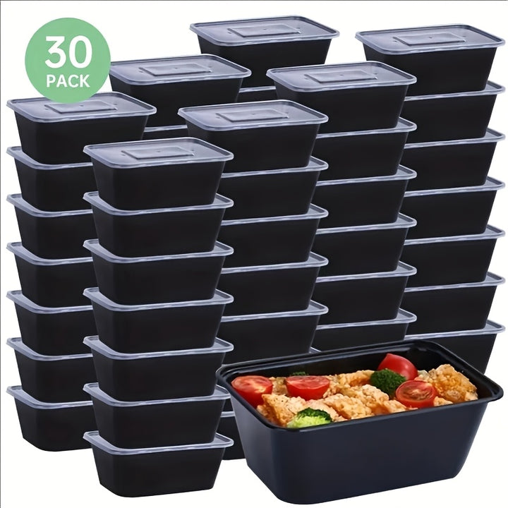 10/30/50pcs Meal Prep Containers, 26 OZ Microwavable Reusable Food Containers with Lids for Food Prepping, Disposable Lunch Boxes, BPA Free Plastic Food Boxes- Stackable, Freezer Dishwasher Healthy