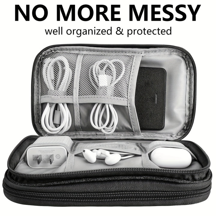 [Must-Have Waterproof Travel Storage] Storage Bag for Electronic Accessories, Data Cables, And Charging Wires; Waterproof Cable Organizer; Travel Essentials Storage Pouch; a Must-Have for Men And Women on Vacation; Easy to Ca