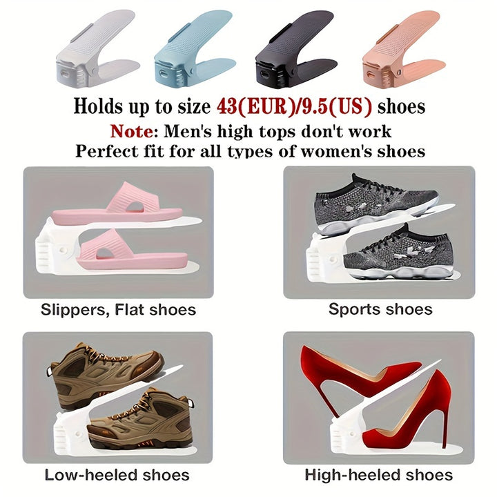 Adjustable Shoe Height Shoe Cabinet Saves Space, a Great Tool for Organizing Shoes at Home, Easy to Fold Shoe Rack for Indoor Use., Entryway Organizer | Pastel Shoe Holder | Lightweight Storage Solution, Shoe Storage Organize