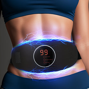 Rechargeable Waist Massager with Vibration - Includes Elastic Belt, USB Charging, Full Body Slimming & Toning Device