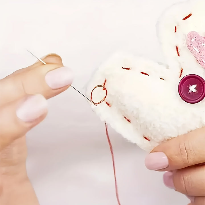 15pcs Large Eye Sewing Needles, Easy Thread Hand Embroidery Needle, 5 Sizes to Meet Different Needs, Suitable for Hand Sewing and Cross Stitch, Polished and Sharp