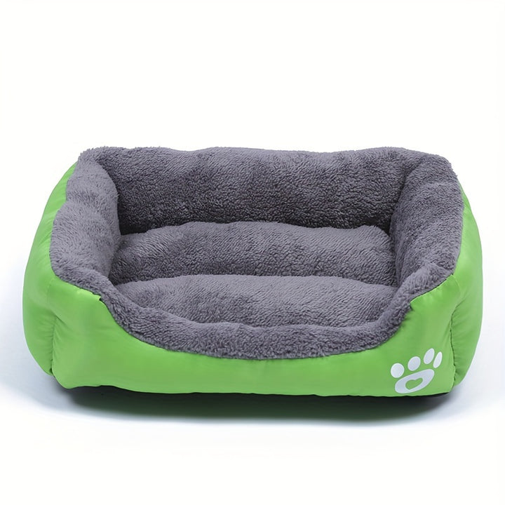 Large Square Waterproof Plush Pet Bed - 1pc Cozy Dog Cat Kennel - Washable Summer Mat for Medium to Large Dogs, Pet Supplies