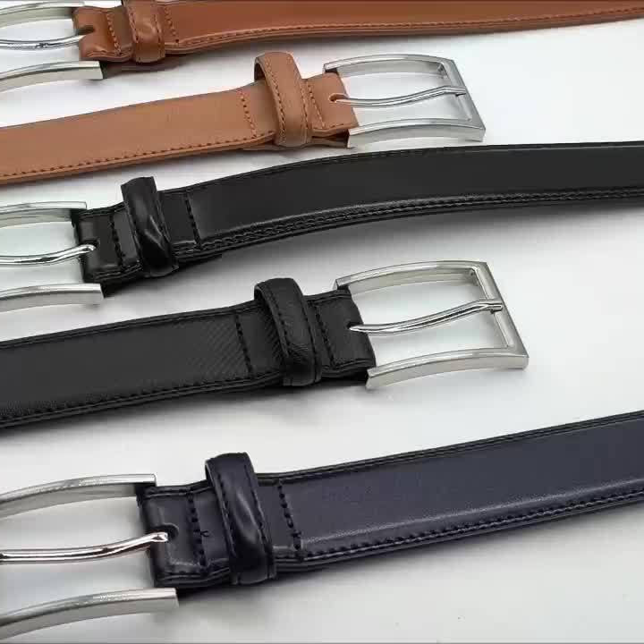 Men's Leather Belt, Fashion & Classic Casual Belt with Single Prong Buckle for Jeans, Pants, Work And Business, Gift for Dad & Husband