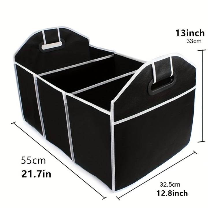 Foldable Black Car Trunk Cargo Storage Bag, Storage Box For Car And Trunk