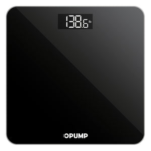 OPUMP High-Capacity Digital Weight Scale - Accurate, Safe & Easy-to-Read with Backlit LCD Display, Includes 3 AAA Batteries, Supports up to 400lbs, OPUMP