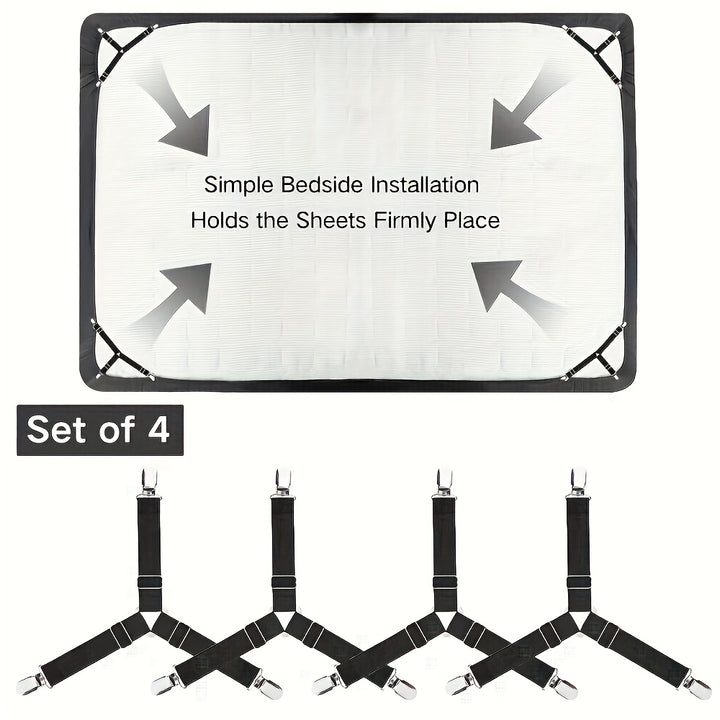 4pcs Sheet Holder Strap Sheet Holder Sheet Holder Buckle - Adjustable Elastic Sheet Holder For Wrinkled Sheets