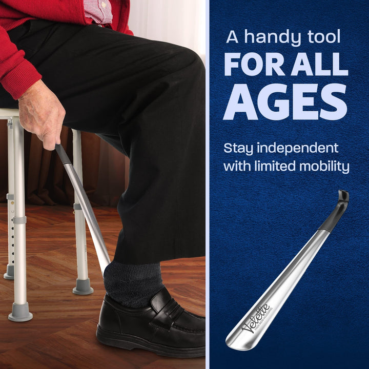 [1pc Extended Shoe Puller] Non-slip 16.5-inch Extended Shoe Puller for Seniors | 1pc, Durable Construction | Ideal for People with Disabilities or Limited Mobility