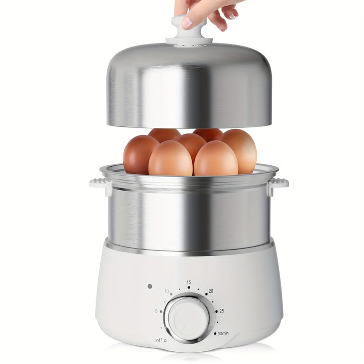 Rapid Egg Master - 14 Egg Capacity Electric Egg Cooker with Auto Shut Off for Perfect Hard Boiled, Poached, Scrambled Eggs, and Omelets - Easy, Fast, and Safe Cooking Solution