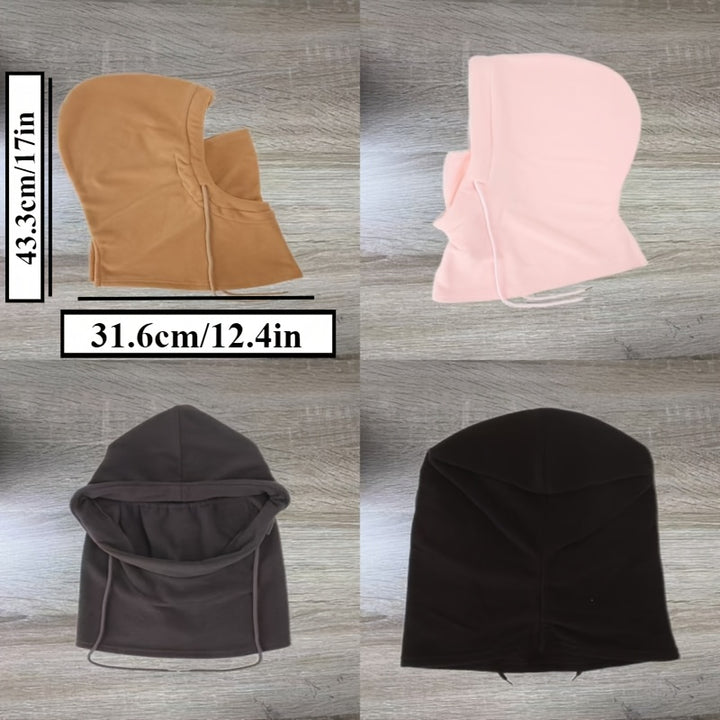 100% Polyester Windproof Balaclava Face Mask - Thick, Comfortable Head & Neck Cover for Outdoor Activities - Warm, Fashionable, Woven Textile Material for Skiing, Motorcycle Riding