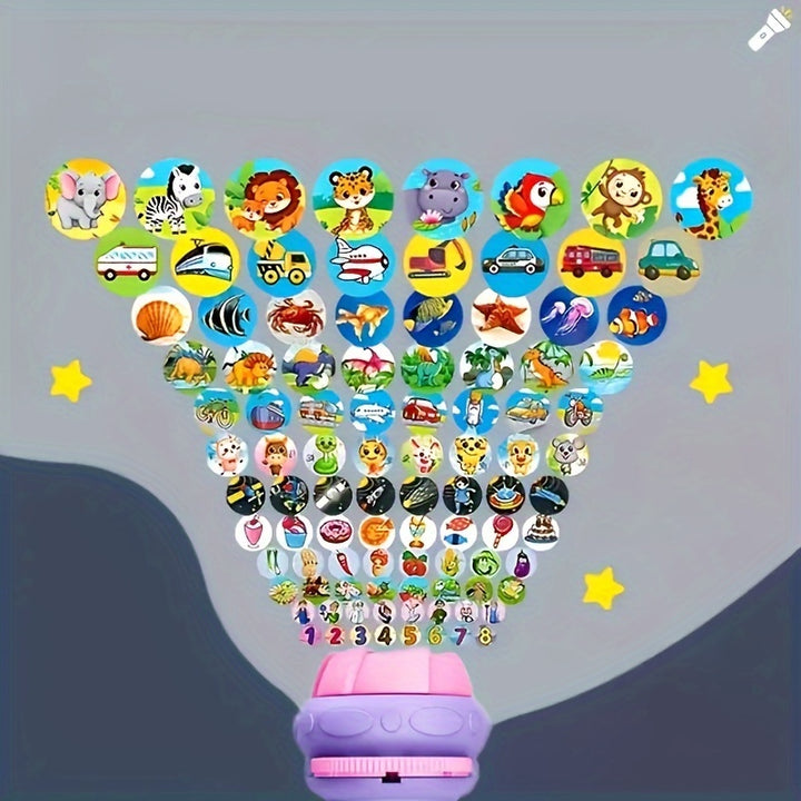 [Fun Educational] Flashlight Projector | 32 Patterns | Educational Toy for Bedtime | Winter