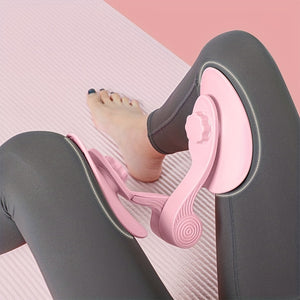 1pc Pink & White Multi-Functional Pelvic Floor & Thigh Trainer - Home Fitness Equipment for Toning Hips & Legs, Durable Plastic, Use, Workout Accessories