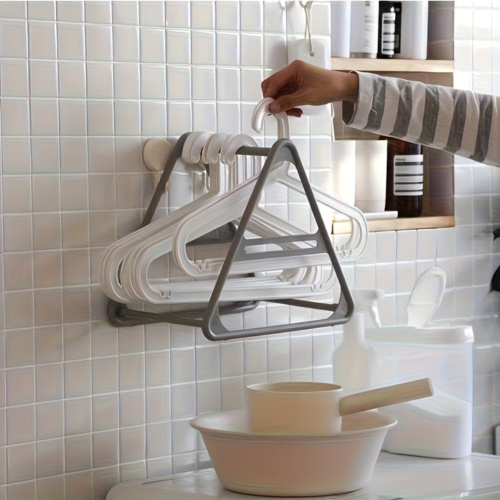 Triangle Hanger - No Drilling Needed, Durable PP Material, Multi-Purpose Storage