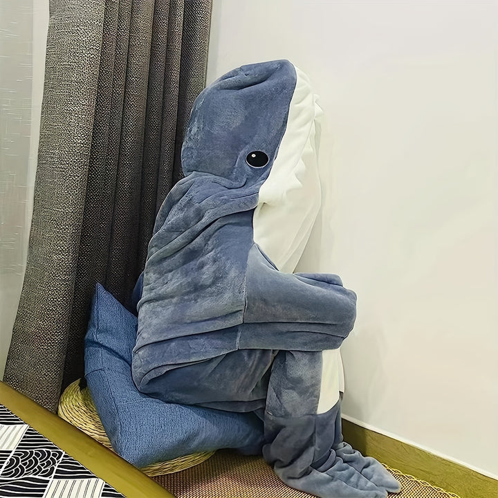 Vintage Style Shark Blanket - Cozy, Machine Washable Polyester Onesie | Unique Christmas Gift for Adults