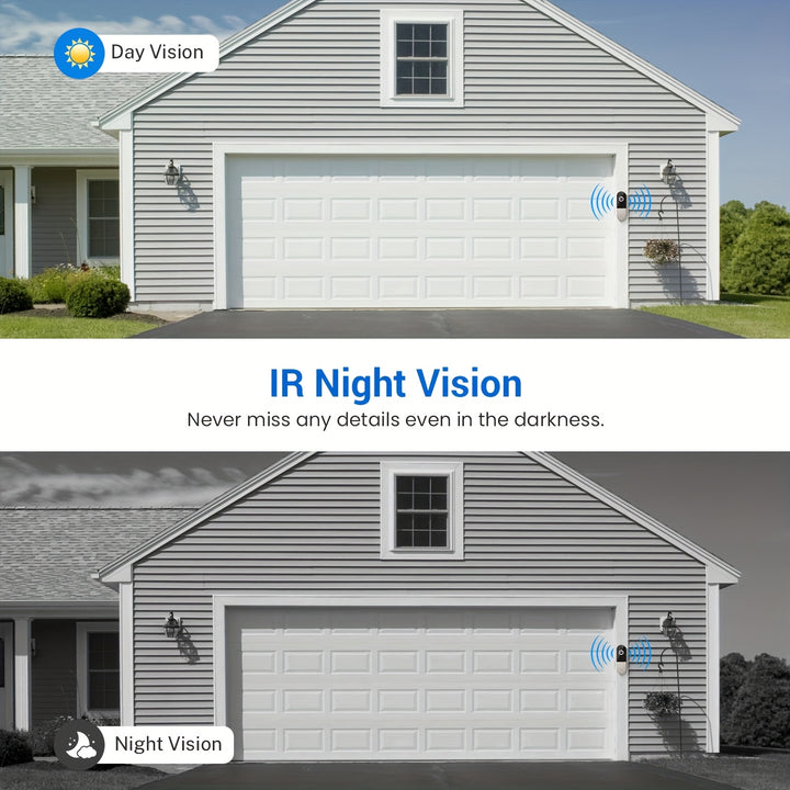 Solar Security Camera Wireless Outdoor System, 1080P/5MP Battery Powered WiFi Camera for Home Security, Panoramic PTZ, Auto Tracking, Human/Vehicle Detection, Night Vision, Spotlights, 2-Way Talk