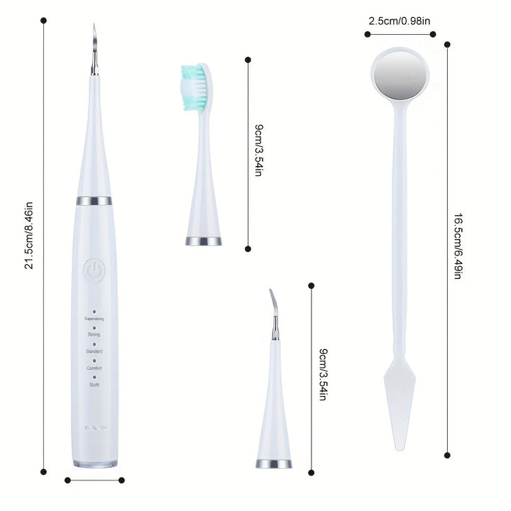 Six-In-One Electric Toothbrush Kit Designed for Portability, Featuring a Gentle Brush Head And a Teeth Scaling Beauty Tool. Effortless to Operate, It'S Tailored Just for You: Achieve Your Ideal Smile.