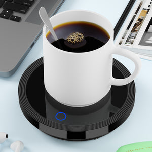 [Warm Cup Coaster] Plug Powered Glass & Plastic Warm Cup Coaster, 110V US Plug