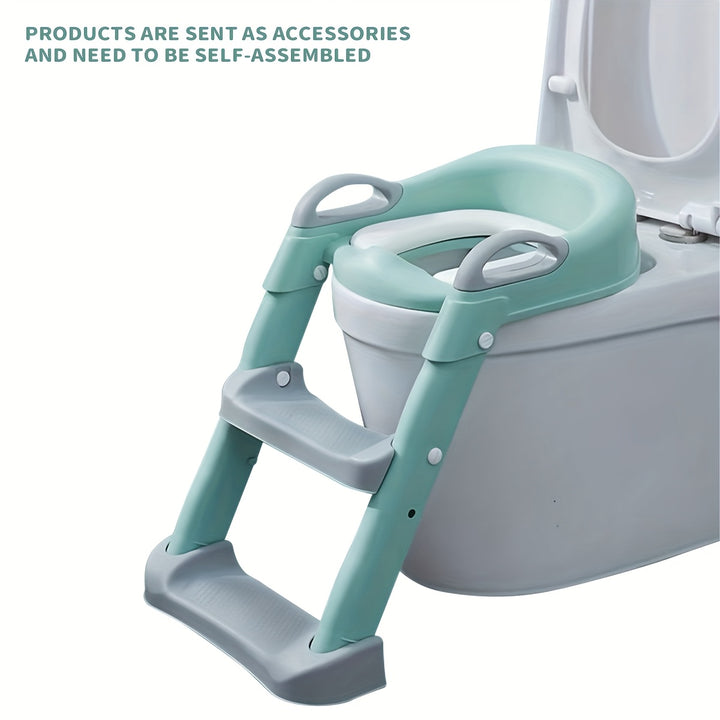 Children'S Toilet Ladder, Portable Toddler Toilet Seat, Seat With Step Stool Ladder & Soft Cushioned Seat, Collapsible Toilet Auxiliary Toilet Ladder