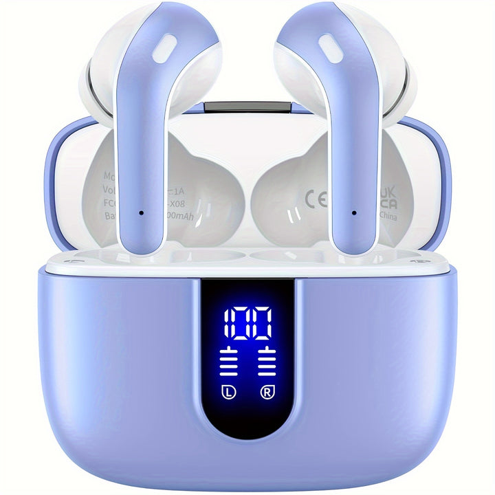 Wireless Earbuds 60H Playback LED Power Display With Wireless Charging Case In-Ear Earbuds With Mic