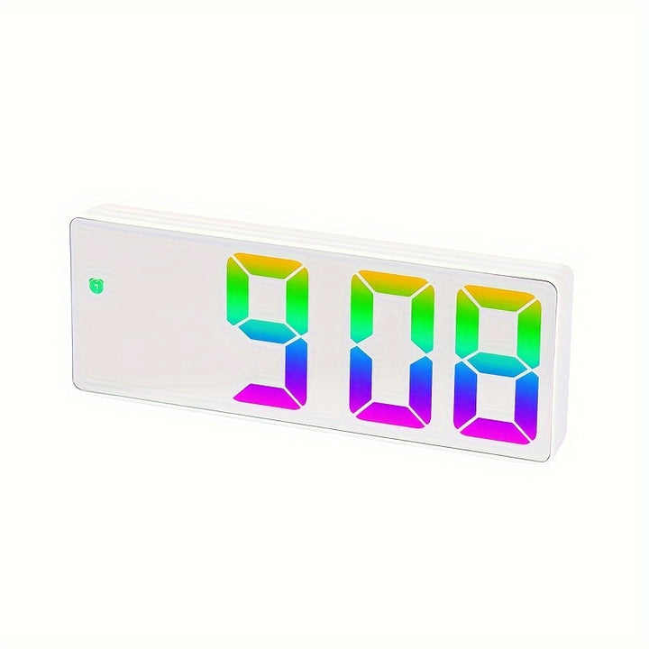 LED Digital Alarm Clock with Temperature Display - 3-Level Brightness, Silent Operation, USB Powered - Perfect for Bedroom & Home Decor