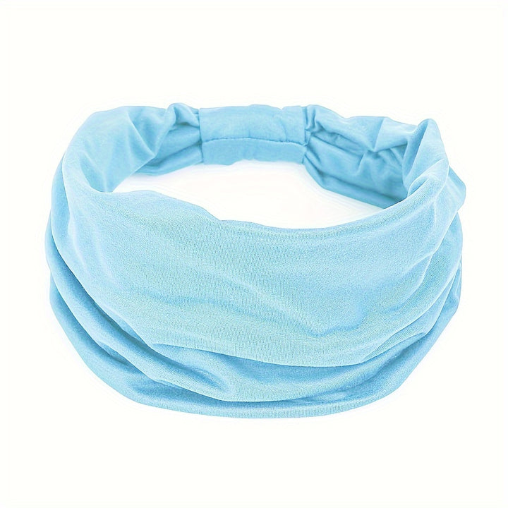 Wide Headbands For Women Non Slip Soft Elastic Hair Bands Yoga Running Sports Workout Gym Head Wraps, Knotted Cloth African Turbans Bandana