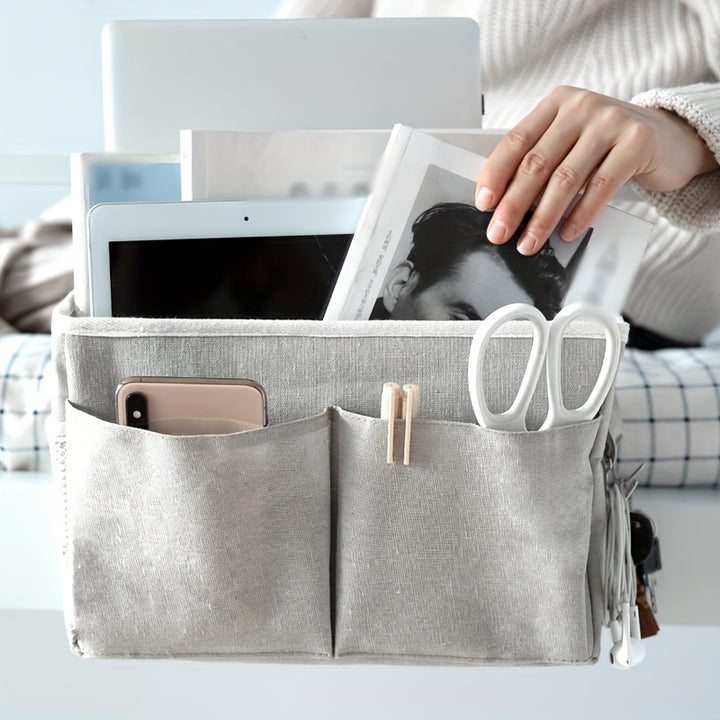 1pc Bedside Hanging Storage Basket - Space-Saving Snack Organizer, Desk Storage Rack, and Dormitory Essentials Holder - Perfect for Students, Dorm Rooms, and Small Spaces