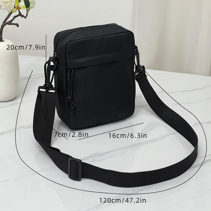 1pc Fashion Simple Nylon Men's Shoulder Bag, Casual Sling Bag