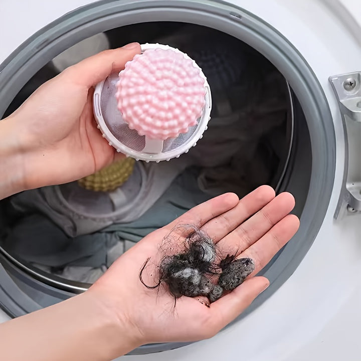 Filtro de Máquina de Lavar 2 em 1 3pcs Removedor de Cabelo e Pelos para Lavagem - Bolsa de Malha Flutuante, Sem Necessidade de Energia