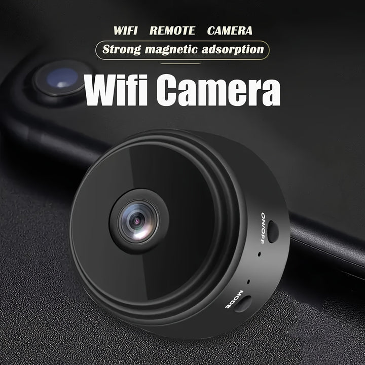 Smart Wireless Mini Security Camera, 480p Video, Motion Alert, Non-Waterproof, Self-Adhesive, Indoor Use, 2.4GHz WiFi, with Rechargeable Lithium Polymer Battery, USB Charging, Application Control, Tamper Feature, for Portable