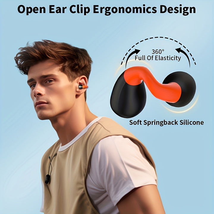 Truly Open Wireless Earbuds (Wireless 5.4 TWS), Experience 360° Ambient Awareness & All-Day Comfort. Secure Open-Ear Fit for Sports/fitness. Advanced ENC