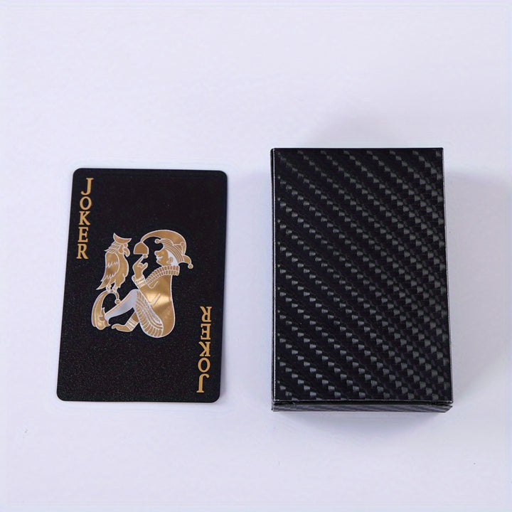 Waterproof and Flexible Black Playing Cards with Box - Ideal for Parties, Halloween, Thanksgiving, and Christmas Gifts