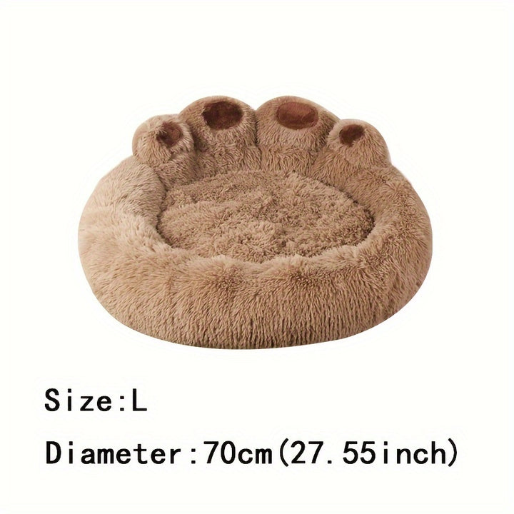 [Long Warm Soft Plush Cat Bed] Soft Long Plush Cat kennel dog kennel winter warm pet bed Cat Bed Cat Mat Animals Sleeping Sofa Christmas Gift