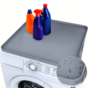Washing Machine Storage Mat, Non-Slip Waterproof Washer Dryer Top Cover, Laundry Detergent and Fabric Softener Organizer, Washing Machine Accessory - 1 Pc
