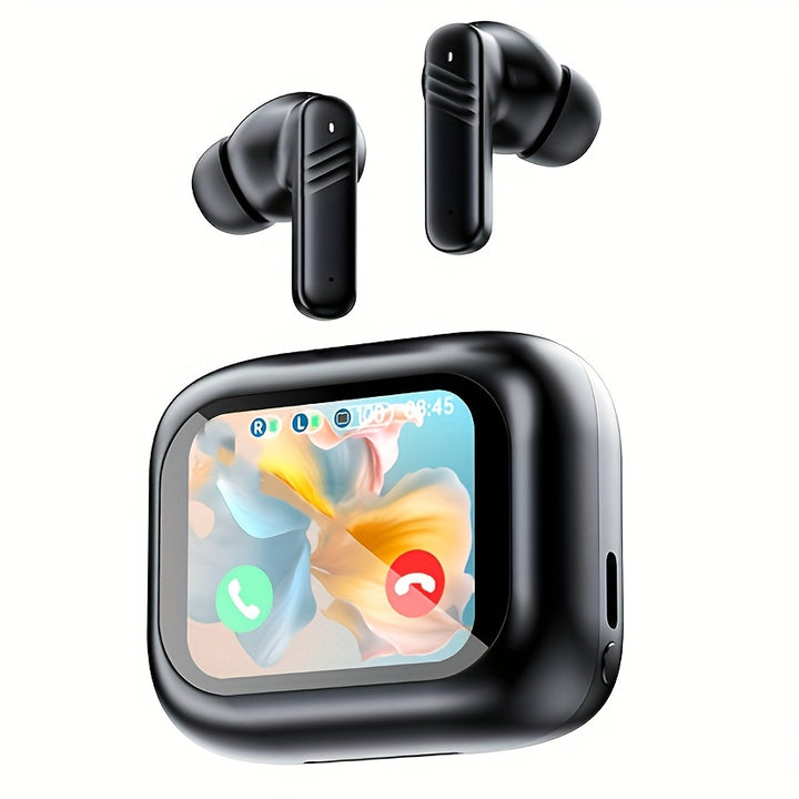 Auriculares Inalámbricos con Control Táctil, ANC, Pantalla LCD, TWS, Larga Duración de Batería, Compatibles con IOS/Android, Perfectos para Deportes al Aire Libre, Correr, Ciclismo, Fitness y Juegos