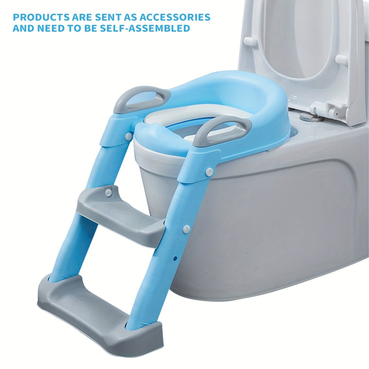 Children'S Toilet Ladder, Portable Toddler Toilet Seat, Seat With Step Stool Ladder & Soft Cushioned Seat, Collapsible Toilet Auxiliary Toilet Ladder