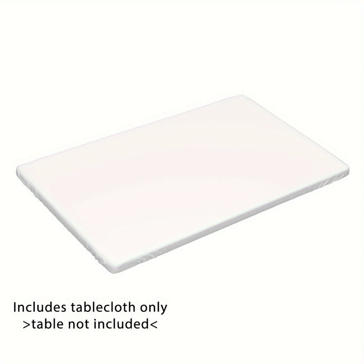 [4ft/6ft Foldable Tablecloth] 1pc Washable Rectangular Tablecloth for Outdoor Parties and Camping - Foldable, Elastic, and Fitted - 4ft/6ft Size - Durable Polyester Fabric for Home Decor