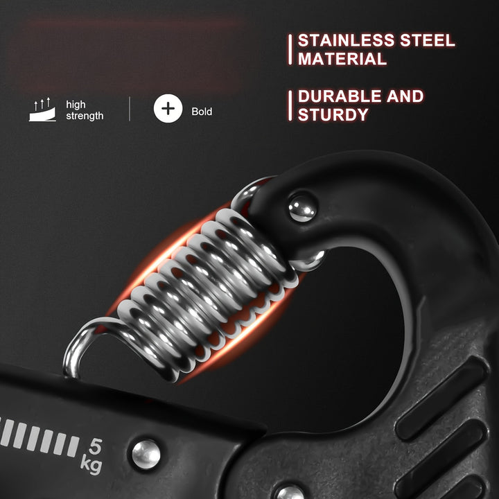 1pc Adjustable Forearm Grip Strength Trainer - Grip Strengtheners with Digital Counter for Five Fingers, 11-220 Ibs Resistance, Ergonomic Design for Hand Strengthening and Rehabilitation