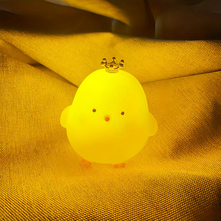 Charming Chick Night Light - Soft Glow, Battery-Powered, Perfect for Bedroom, Study & Office Decor - Ideal Gift for Friends, Family & Colleagues