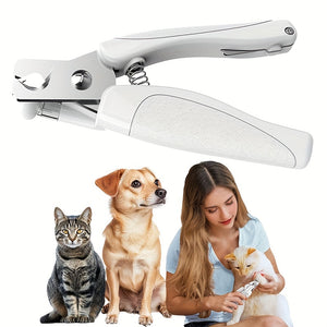 Ciseaux à ongles pour animaux de compagnie LED, ciseaux à ongles pour chats, ciseaux à ongles pour chiens, ciseaux à ongles pour chats et chiens, avec chargement USB, avec lime, anti-éclaboussures.