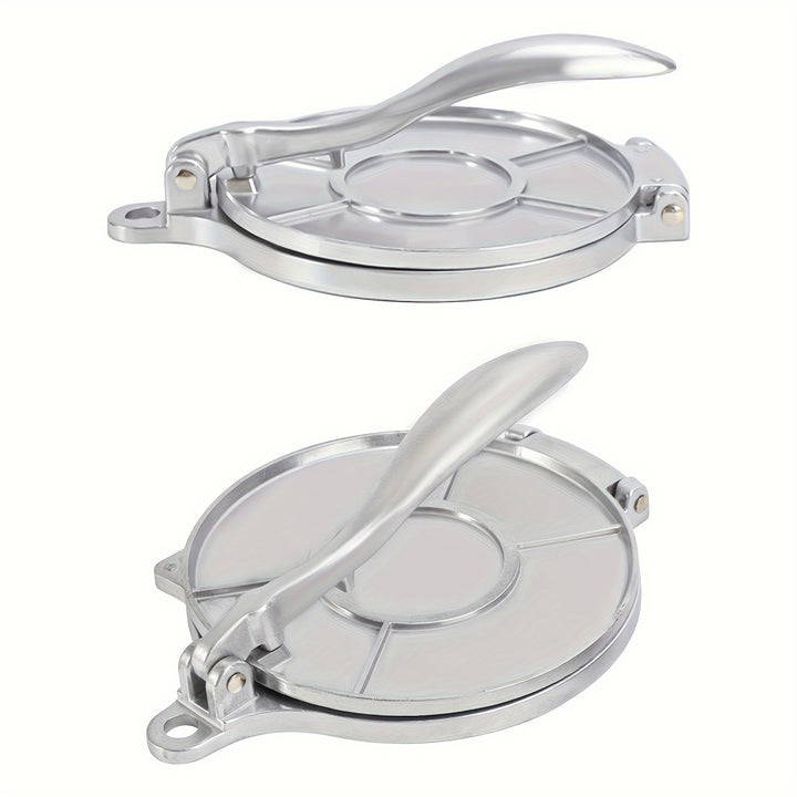 6.5 Inch Corn Tortilla Press Dough Press Corn Tortilla Maker Corn Tortilla Manufacturing Machine Press Press Cutter Patty Rotating Pizza Press Silvery