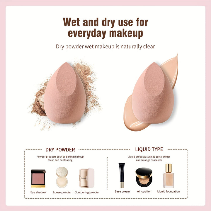 3 PCS Makeup Sponge Set Professional Beauty Sponge Blender Makeup Foundation Blending Cosmetic Makeup Puff For Powder Cream