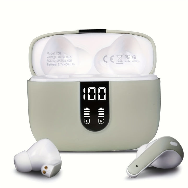 Wireless Earbuds 60H Playback LED Power Display With Wireless Charging Case In-Ear Earbuds With Mic