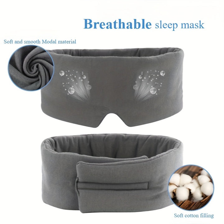 Masque de sommeil en coton modal pour hommes et femmes, un masque respirant, confortable et doux pour dormir, faire la sieste et voyager.