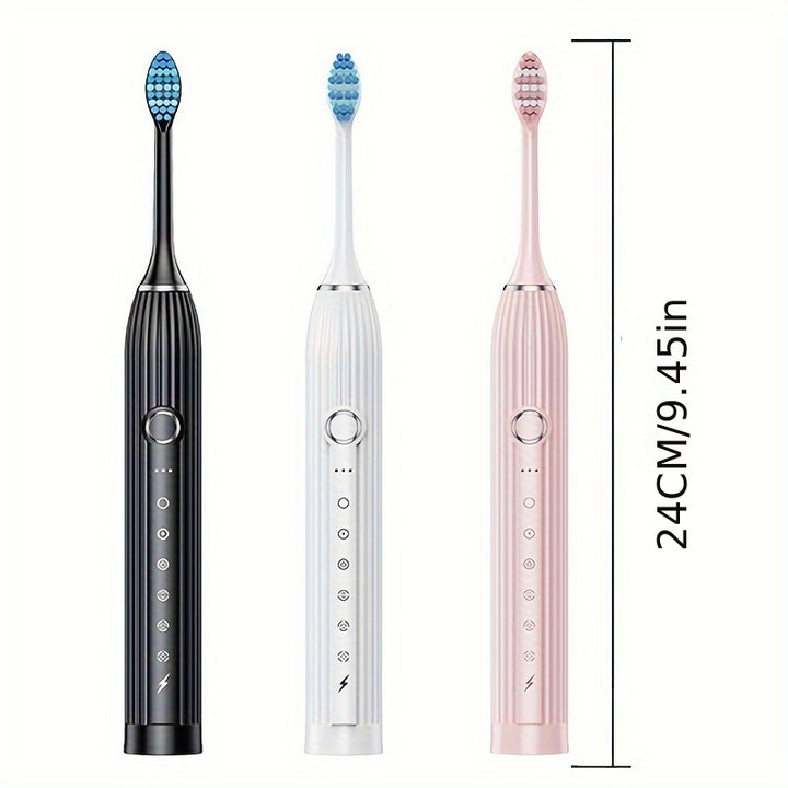 Rechargeable 2-in-1 Smart Electric Toothbrush - Dual Pack for Adults with Soft Bristles, Water Flosser, USB Charging, 500mAh Lithium Polymer Battery - ≤36V for Deep Clean Oral Care Combo Set