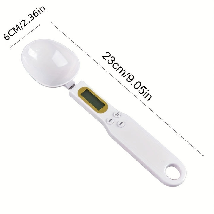 AccuMeasure Digital Kitchen Scale Spoon - LCD Display, 0.1g-500g Precision, Battery-Powered, Ideal For Cooking, Baking, And Portion Control