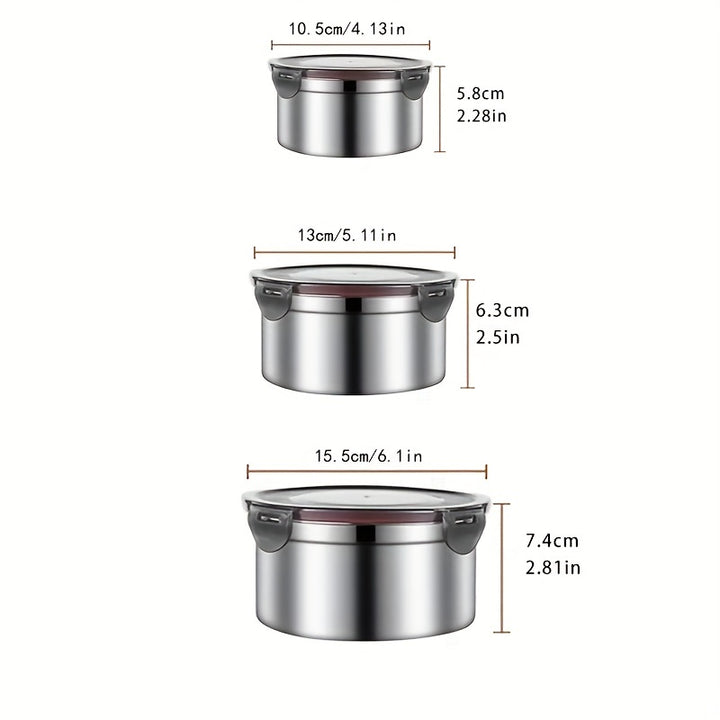 3pcs Plastic Containers with Vented Lids - Food Storage Made Simple