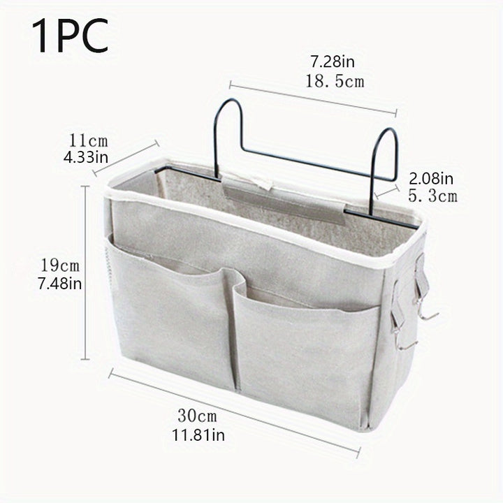 1pc Bedside Hanging Storage Basket - Space-Saving Snack Organizer, Desk Storage Rack, and Dormitory Essentials Holder - Perfect for Students, Dorm Rooms, and Small Spaces