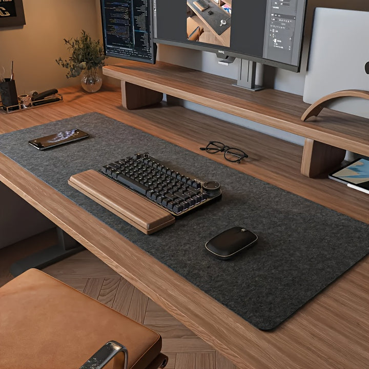 Extra-Large Non-Slip Mouse Pad - Warm, Durable Polyester Desk Mat for Writing, Gaming & Office Use | Ideal for Students & Gamers | Sleek Design with Stitched Edges, Gaming Desk Accessory|Modern Workspace Decor|Polyester Fiber