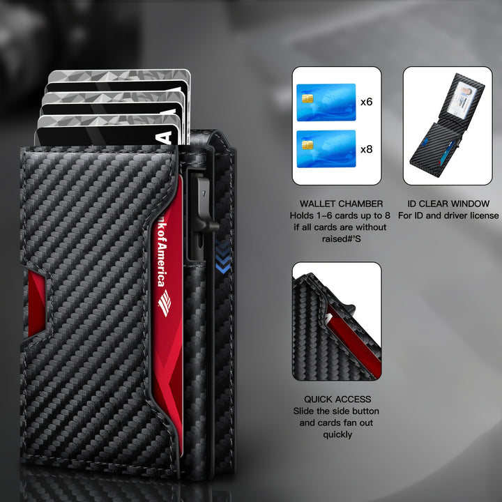 1pc RFID Blocking Pop Up Card Holder, Men's Simple Fashion Card Case Christmas Gift